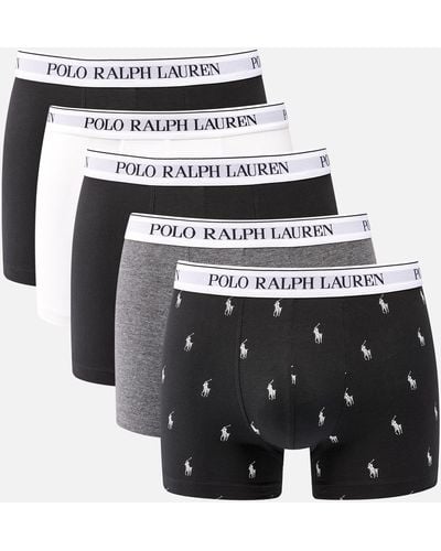 Polo Ralph Lauren Polo Plain Logo Cotton Stretch Trunks - Black
