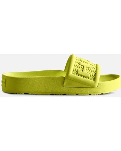 HUNTER Bloom Rubber Sandals - Yellow