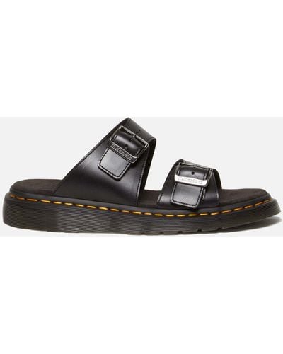 Dr. Martens Josef Double Strap Leather Sandals - Black