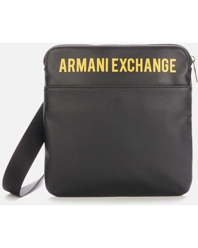 Armani Exchange Logo Flat Messenger Bag - Multicolour
