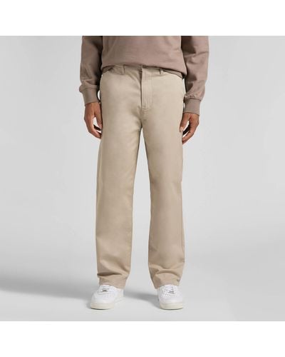 Lee Jeans Relaxed-fit Cotton-blend Chinos - Natural