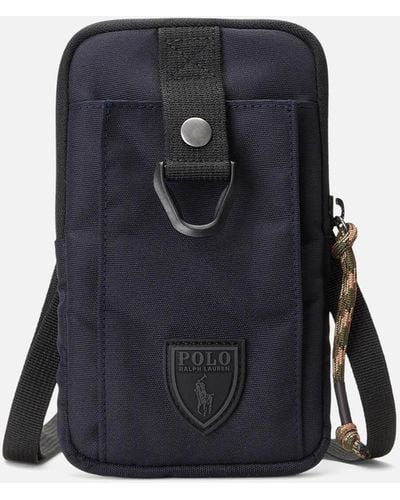 Polo Ralph Lauren Logo-detailed Canvas Phone Bag - Blue