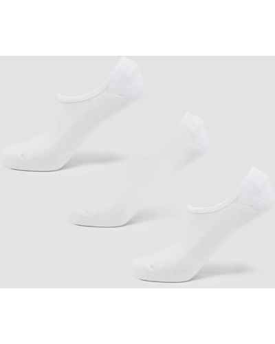 Mp Unisex Invisible Socks (3 Pack) - White