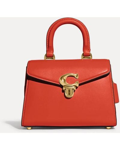 COACH Luxe Refined Sammy 21 Leather Bag - Red