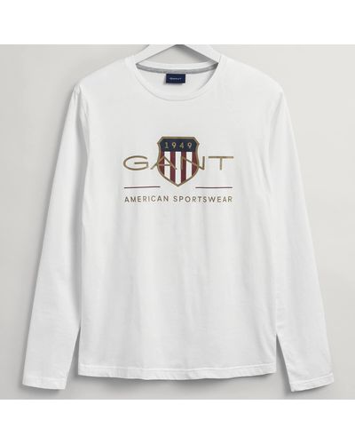 GANT Archive Shield Logo-print Cotton T-shirt - White