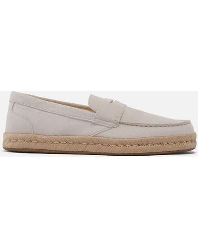 TOMS Stanford Rope 2.0 Suede Loafers - Grey