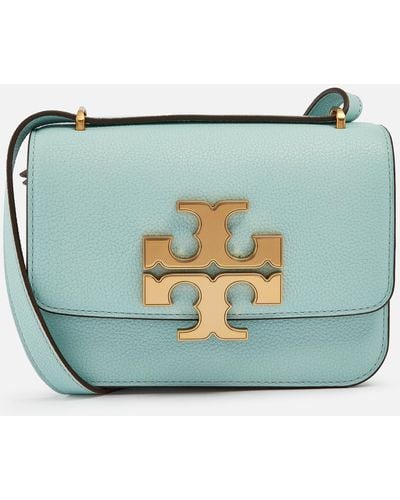 Tory Burch Eleanor Pebble-grained Leather Small Shoulder Bag - Blue