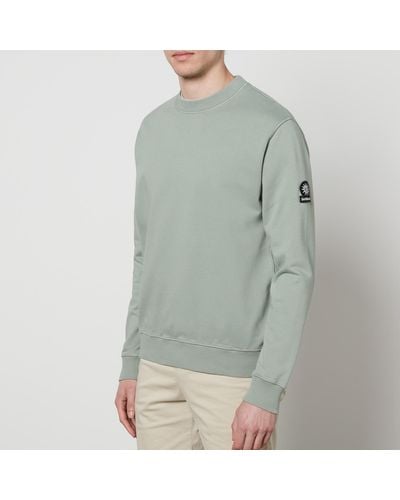 Sandbanks Badge Logo-Appliquéd Organic Cotton-Blend Sweatshirt - Grün