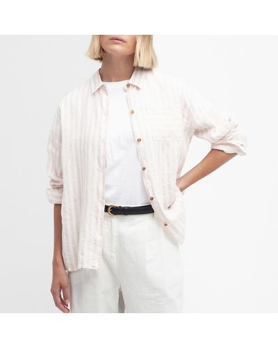 Barbour Annie Striped Button-down Shirt - White