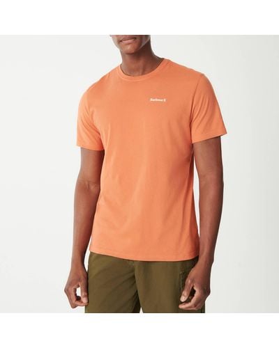 Barbour Kentrigg Printed Cotton-jersey T-shirt - Orange