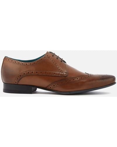 Ted Baker Hosei Leather Wing-tip Brogues - Brown