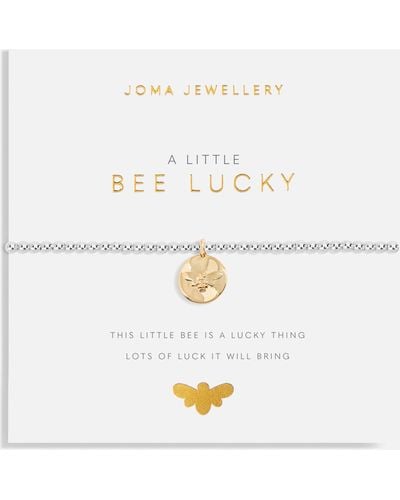 Joma Jewellery A Little Bee Lucky Silver-tone Bracelet - White