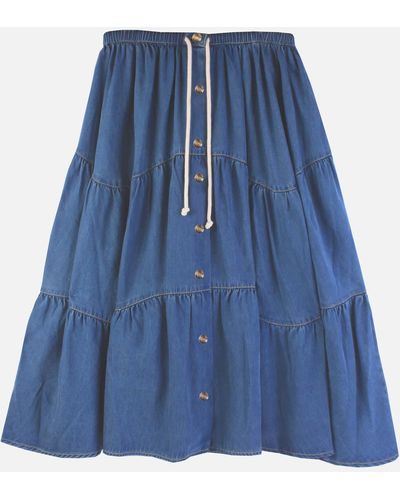 Meadows Thyme Skirt - Blue