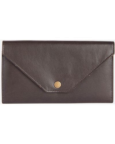 Barbour Leather Travel Wallet - Grey