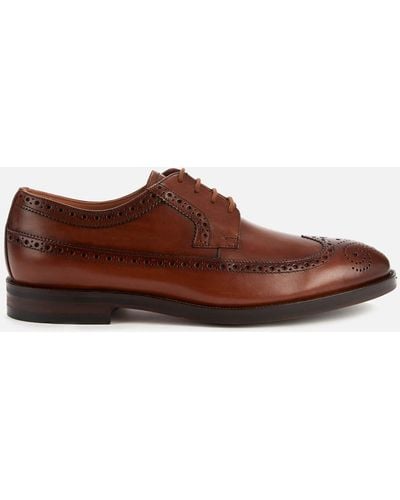 Clarks Oliver Wing Leather Derby Shoes - Brown