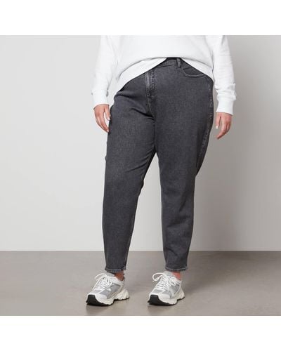 Calvin Klein Plus Denim Mom Jeans - Gray