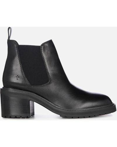 EMU Clare Leather Heeled Chelsea Boots - Black