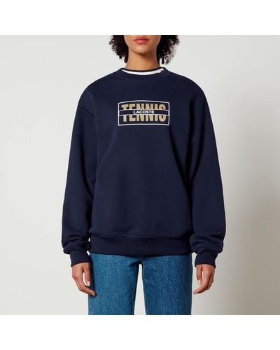 Lacoste Heritage Tennis Cotton-jersey Sweatshirt - Blue