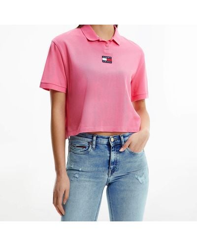 Tommy Hilfiger Tjw Center Badge Polo Shirt - Pink