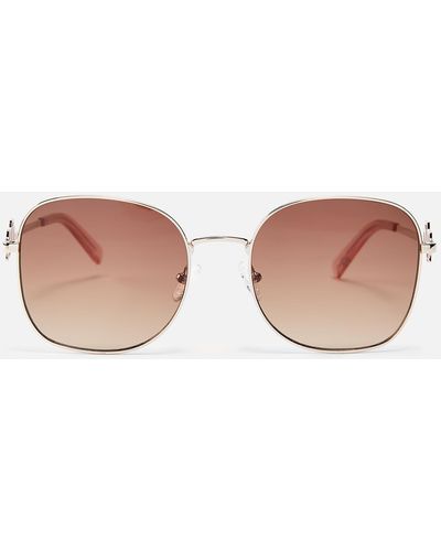 Le Specs Metamorphosis Metal Round-frame Sunglasses - Brown