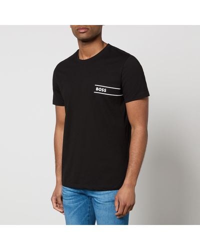 BOSS Rn Organic Cotton-jersey T-shirt - Black