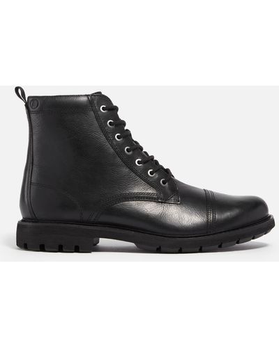 Clarks Batcombe Cap Leather Boots - Black