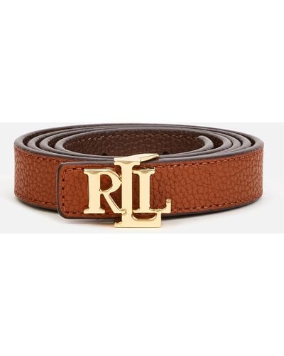 Lauren by Ralph Lauren Reversible 20 Skinny Belt - Brown