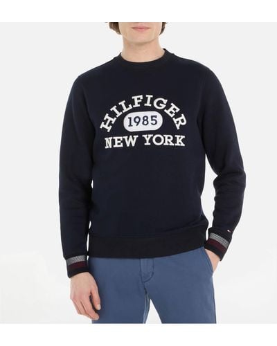 Tommy Hilfiger Monotype Collegiate Cotton-Blend Sweatshirt - Blau