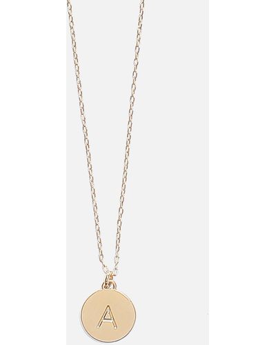 Kate Spade Mini Initial Gold-plated Necklace - White