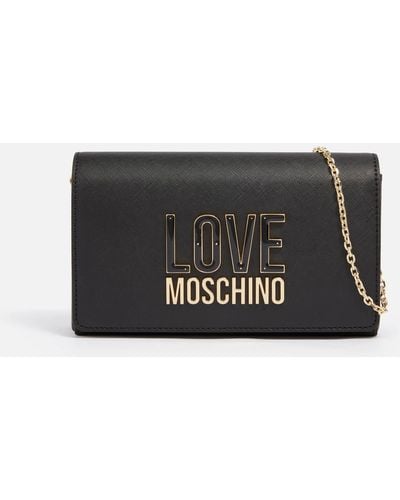 Love Moschino Borsa Smart Daily Faux Leather Bag - Black