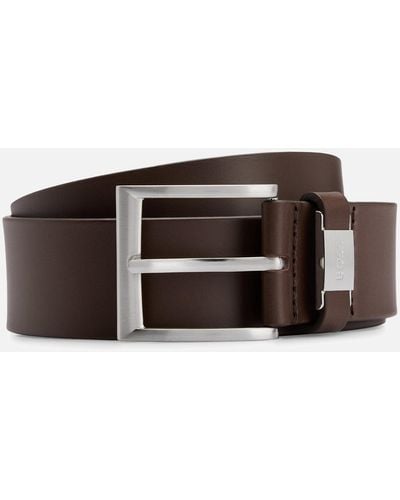 BOSS Connio Leather Belt - Brown