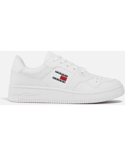 Tommy Hilfiger Retro Basket Leather Sneakers - White