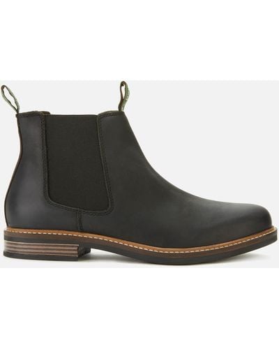 Barbour Farsley Leather Chelsea Boots - Black