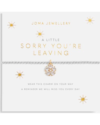 Joma Jewellery A Little Sorry You're Leaving Silver-tone Bracelet - White