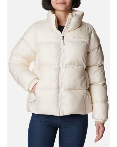 Jacket Lyst Puffer Columbia White in Hooded Nylon Puffect |