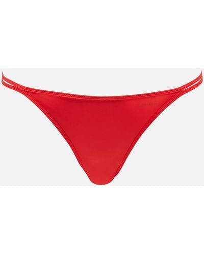 Calvin Klein Double Strap Jersey Thong - Red