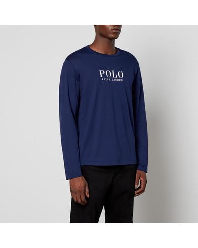 Polo Ralph Lauren Boxed Logo Long Sleeve Top - Blue