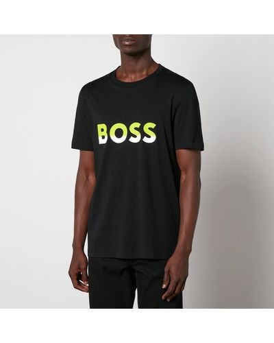 BOSS Tee 1 Cotton-jersey T-shirt - Black