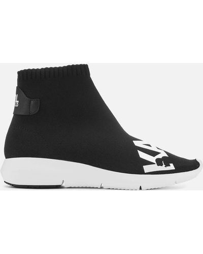 Karl Lagerfeld Vitesse Knitted Sock Sneakers - Black