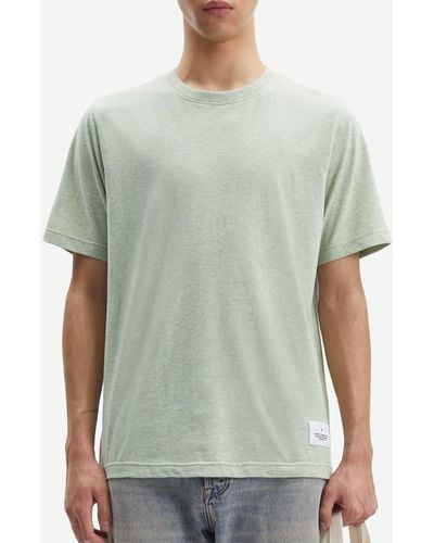 Samsøe & Samsøe Gustav Cotton-Blend Jersey T-Shirt - Grün