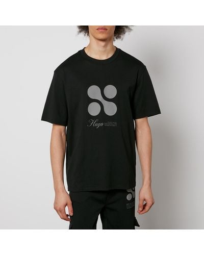 HUGO Dooling Cotton-jersey T-shirt - Black