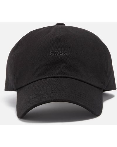 BOSS by HUGO BOSS Foxa Logo-embroidered Cotton-twill Baseball Cap - Black