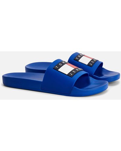 Tommy Hilfiger Pool Rubber Slide Sandals - Blau