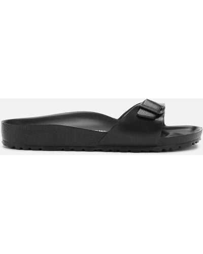Birkenstock Madrid Slim Fit Single Strap Sandals in Black | Lyst