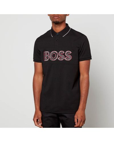 BOSS Pavel Cotton-blend Piqu? Polo Shirt - Black