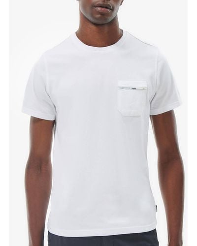 Barbour Woodchurch Cotton-Jersey T-Shirt - Weiß