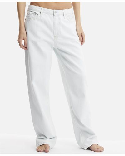 Calvin Klein 90s Straight-leg Denim Jeans - White