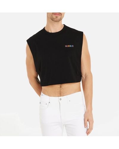 Calvin Klein Pride Lounge Organic Cotton-jersey Tank Top - Black