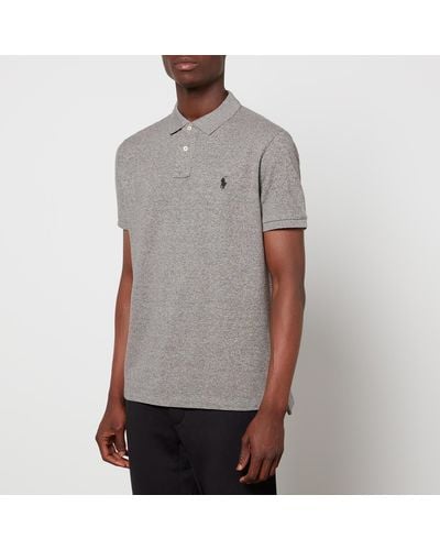 Polo Ralph Lauren Custom-Slim-Fit Poloshirt aus Piqué - Grau