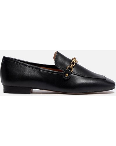 Guess Marta Embellished Leather Loafers - Black
